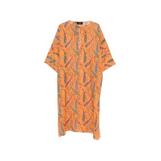 Etro Paisley-pattern Tie-neck Midi Dress