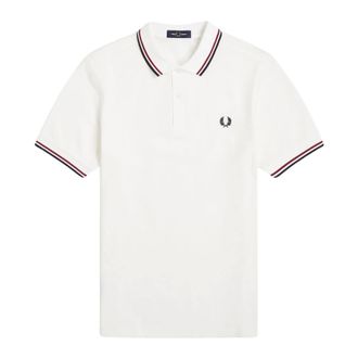 Fred Perry Polo Shirts, male, White, Size: 2XL M3600 Polo