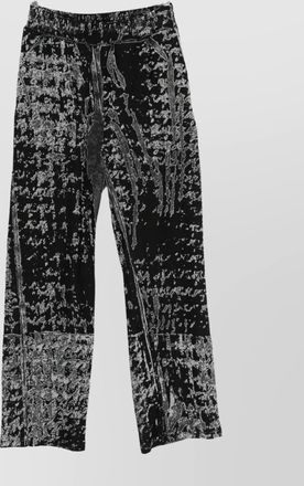 Diesel patterned panelled wide-leg trousers