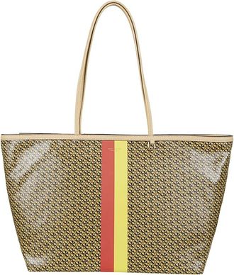 Tory Burch Theracer Shopper Bag - Dames - Shoppers - Bruin - ONE Size - Katoen - Tassen