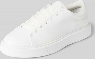 Copenhagen Sneaker aus echtem Leder mit Logo-Detail in Weiss, Gr&ouml;&szlig;e 45