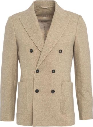 Circolo 1901 Beige Blazer Aw 24 - Heren - Blazers - Beige - S - Katoen - Jassen