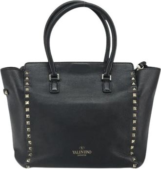 Valentino Pre-owned Rockstud Tote - Dames - Vintage Handtas - Zwart - ONE Size - Leer - Vintage