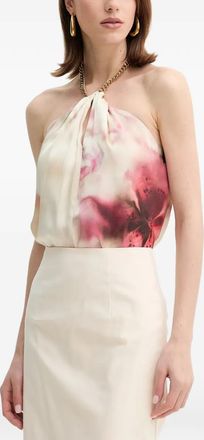 Marciano Top met bloemenprint en kettingdetail - Beige