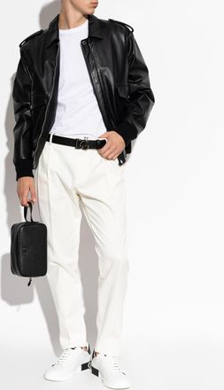 Dolce & Gabbana T-shirt With Raw Finish, Mens, White