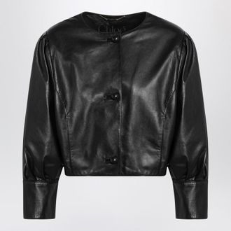 Chlo&eacute; Short black leather jacket