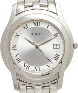 Gucci Pre-owned Watches, male, Gray, Size: ONE SIZE Pre-owned G Class Stainless Steel 5500M