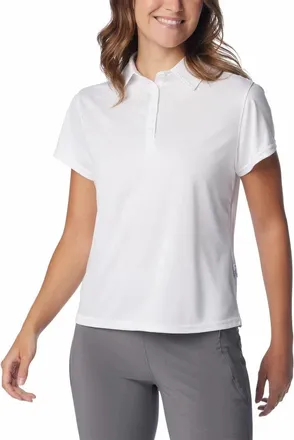 Columbia PFG Tidal Tee Polo Shirt Womens White UPF 50 Short Sleeve KFC549