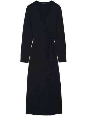 Anine Bing Helene V-neck long dress - Black