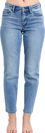Judy Blue Lynda Mid Rise Slim Fit Jeans In Blue