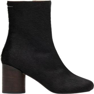Maison Margiela Enkellaarsje - Dames - Laarzen met Hak - Zwart - 38 1/2 EU - Schoenen