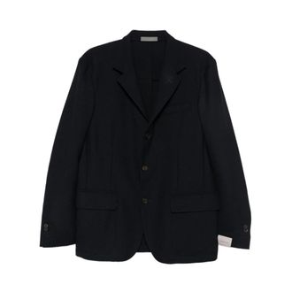 Corneliani Blazer Monopetto - Heren - Jassen - Blauw - Maat: M Linnen