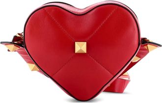 Valentino Garavani Roman Stud Amore Quilted Leather shoulder bag - Rosso