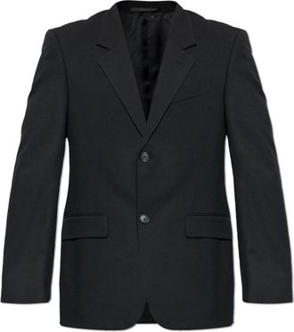 Balenciaga Standard Tailored Wool Blazer - Heren - Blazers - Zwart - L - Wol - Jassen