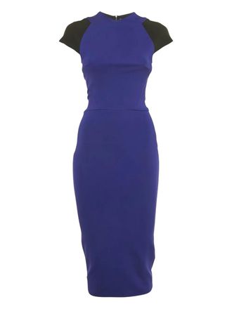 Victoria Beckham Jersey midi-jurk - Blauw