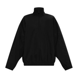 Fear of God Light Jackets, male, Black, Size: XL Active Trace Half Zip Track Jacket