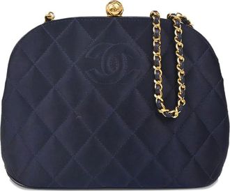 Chanel Borsa a spalla trapuntata con catena 1995 - Blu