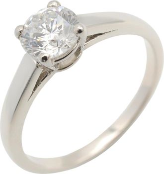 Bulgari Silver Clear Platinum 950 Band Ring (Pre-Owned)