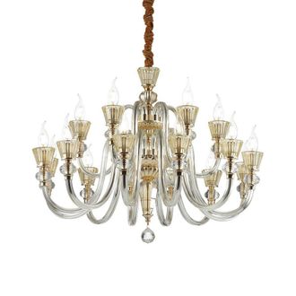 Netlighting Strauss 18 Light Chandelier Rose Gold Finish E14