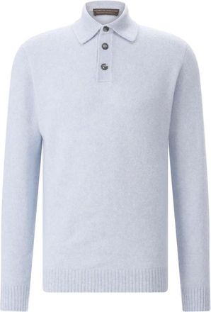 FILIPPO DE LAURENTIIS Maglia Polo in Cashmere e Seta - - Knitwear - Uomo - Blu - M