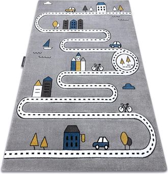 RugsX Alfombra Petit Street Calle Gris Grey 280x370 Cm
