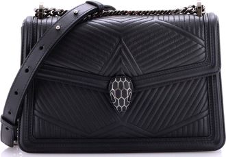 Bulgari Serpenti Forever Shoulder Bag Quilted Leather Small