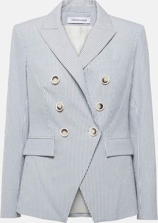 Veronica Beard Miller cotton seersucker blazer