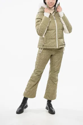 Yves Salomon Monogram Ski Jacket with Fur Yves Salomon