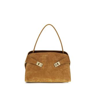 Ferragamo Beige Goatskin Shoulder Womens Bag