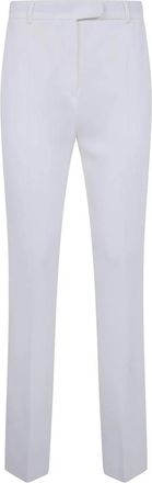 Max Mara Jerta Lange Broek - Dames - Slim Fit Broeken - Wit - M - Leer - Broeken