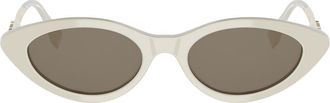 Fendi graphy 51mm Cat Eye Sunglasses in Ivory /Brown at Nordstrom