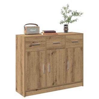 Berkfield Home Sideboard Artisan Oak 91x28x75 cm Engineered Wood in Brown | Size: 91 x 28 x 75 cm