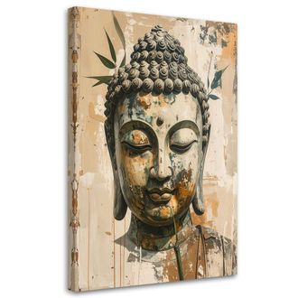 Feeby Cuadro En Lienzo, Buda Zen Spa Bamb&uacute; Oriental, 80x120