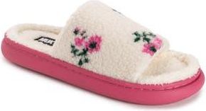 Muk Luks Marsai Faux Shearling Slipper in Pink Floral at Nordstrom Rack, Size X-Large
