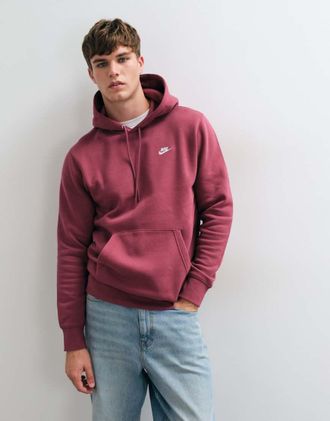 Nike felpa con cappuccio Club rosa