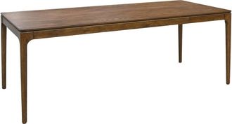 Sweeek Mesa de comedor hevea y fresno, 8 plazas, nogal