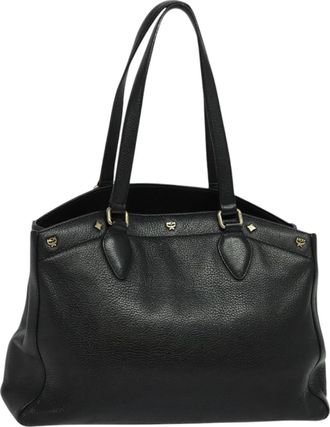 MCM Vintage Tote Leather Leather Tote Bag Bag (Pre-Owned)