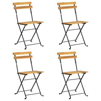 Berkfield Home 5 Piece Folding Outdoor Dining Set Solid Acacia Wood in Brown