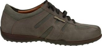 Mephisto Donker Taupe Leren Herensneaker - Heren - Sneakers - Grijs - 40 1/2 EU - Leer - Schoenen