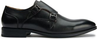Sole Mens Ldn Didymus Monk Shoes - Black Leather - Size UK 11