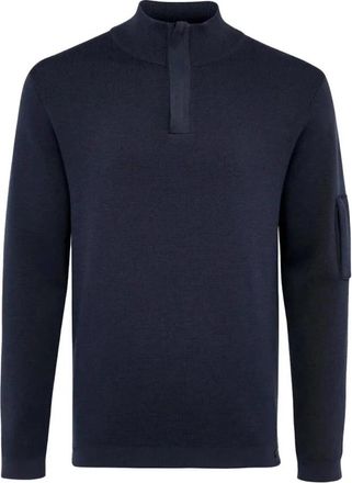 Genti Stijlvolle Pullover Trui - Heren - Coltruien - Blauw - 3XL - Truien & Vesten