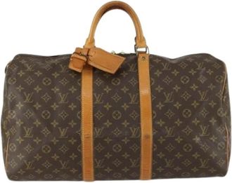 Louis Vuitton Pre-owned Keepall tas - unisex - Vintage Weekendtas - Bruin - ONE Size - Leer - Vintage