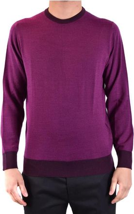Drumohr Truien - Heren - Ronde hals truien - Paars - 2XL - Wol - Truien & Vesten