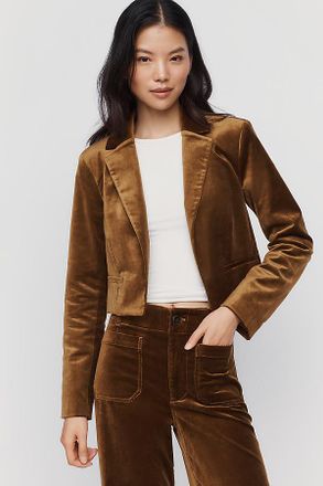 Maeve Cropped Tuxedo Blazer Jacket