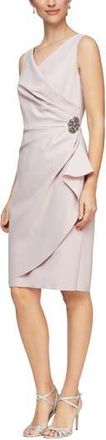 Alex Evenings Contour Collection Side Ruched Cocktail Dress in Blush at Nordstrom Rack, Size 18 (Similar To 14W)