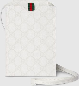 Gucci GG Card Case, White, GG Canvas