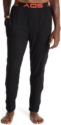 AQS Slim Fit Lounge Joggers in Black W/Orange Aqs at Nordstrom Rack, Size Small