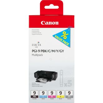 CANON 1034b013 Cartucho De Tinta 5 Pieza(s) Original Rendimiento Est&aacute;ndar Cian, Gris, Magenta, Foto Negro, Amarillo