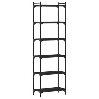vidaXL Vidaxl - Librer&iacute;a De 6 Estantes Madera De Ingenier&iacute;a Negro 60x30x188 Cm