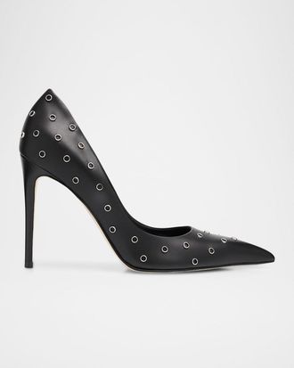 Alexander McQueen 105mm Studded Leather Pumps